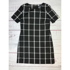Tommy Hilfiger Woman’s Plaid A-Line Dress Size 12‎ Black / White